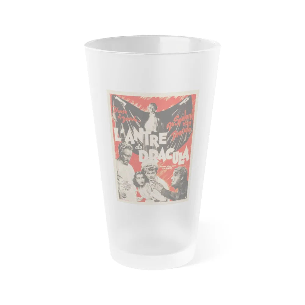 HOUSE OF DRACULA (BELGIAN) 1945 Movie Poster - Frosted Pint Glass 16oz-16oz-Frosted-Go Mug Yourself