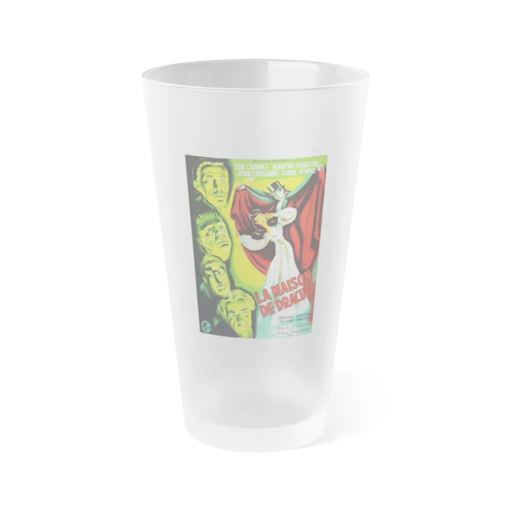 HOUSE OF DRACULA (FRENCH) 1945 Movie Poster - Frosted Pint Glass 16oz-16oz-Frosted-Go Mug Yourself