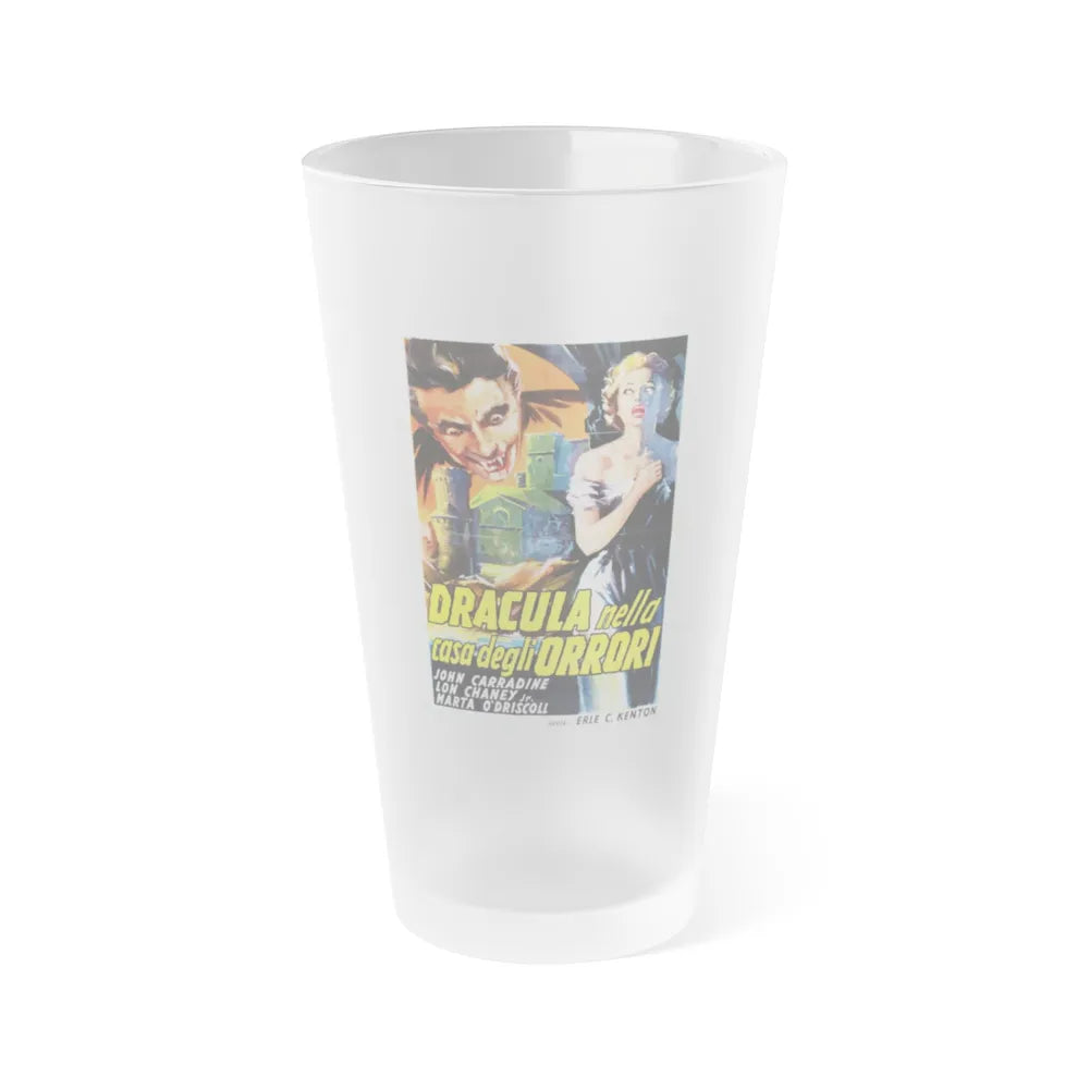 HOUSE OF DRACULA (ITALIAN) 1945 Movie Poster - Frosted Pint Glass 16oz-16oz-Frosted-Go Mug Yourself