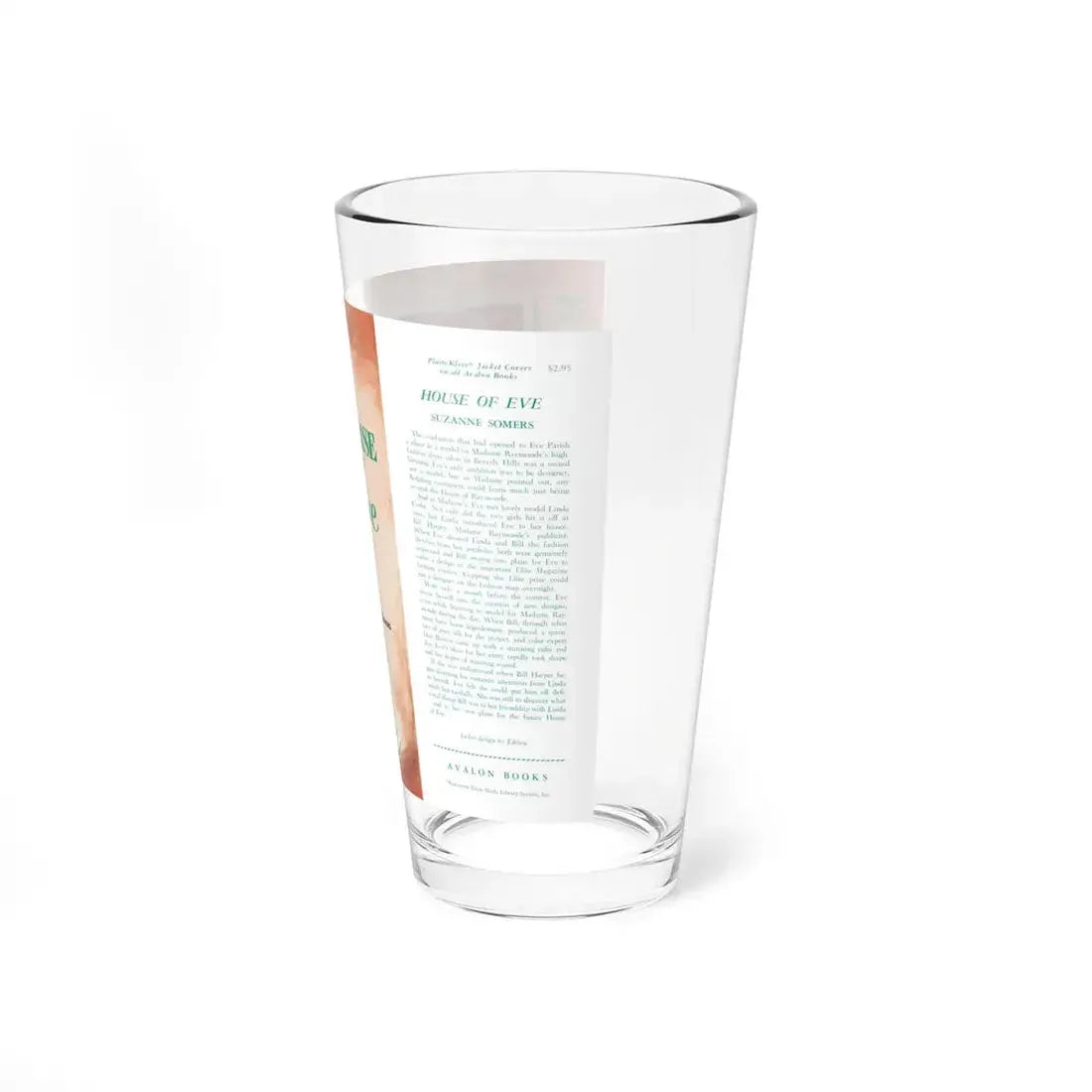 House of Eve by Suzanne Somers, Dustjacket (Avalon Books, 1962) - Pint Glass 16oz - Go Mug Yourself