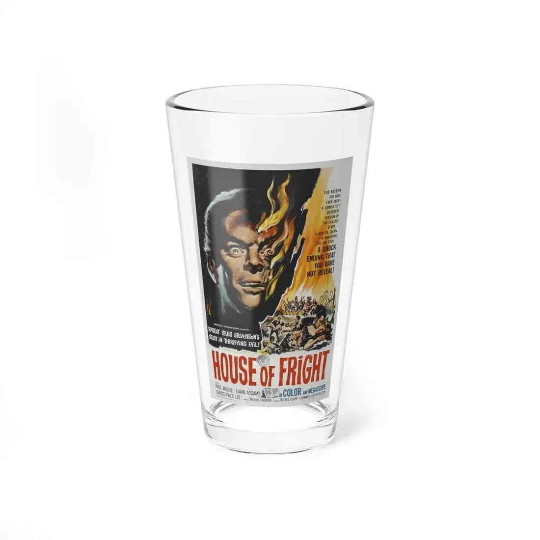 HOUSE OF FRIGHT (THE TWO FACES OF DR. JEKYLL) 1960 Movie Poster - Pint Glass 16oz 16oz - Go Mug Yourself