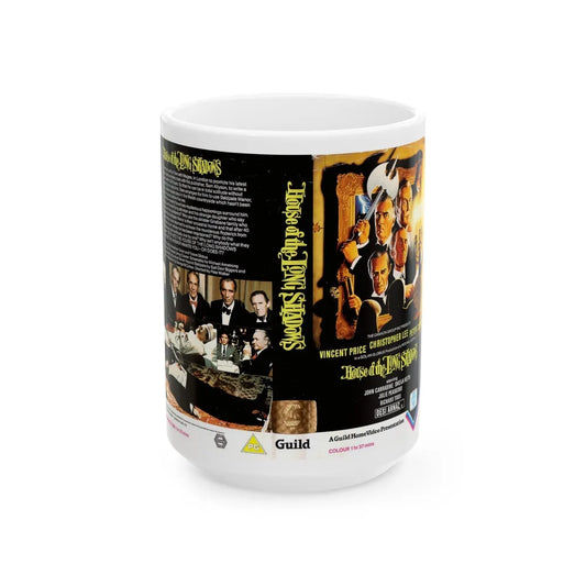 HOUSE OF LONG SHADOWS (VHS COVER) - White Coffee Mug-15oz-Go Mug Yourself