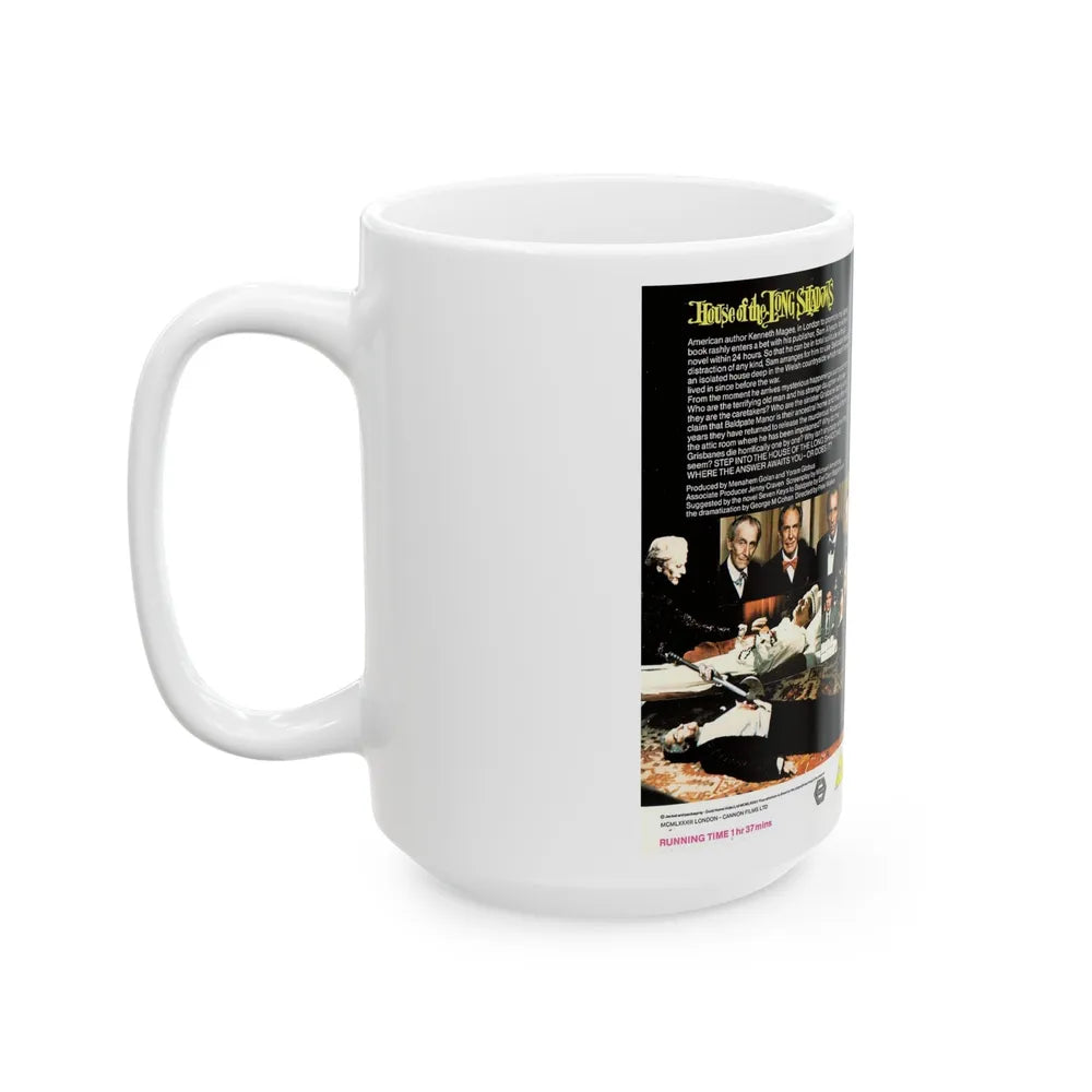 HOUSE OF LONG SHADOWS (VHS COVER) - White Coffee Mug-Go Mug Yourself