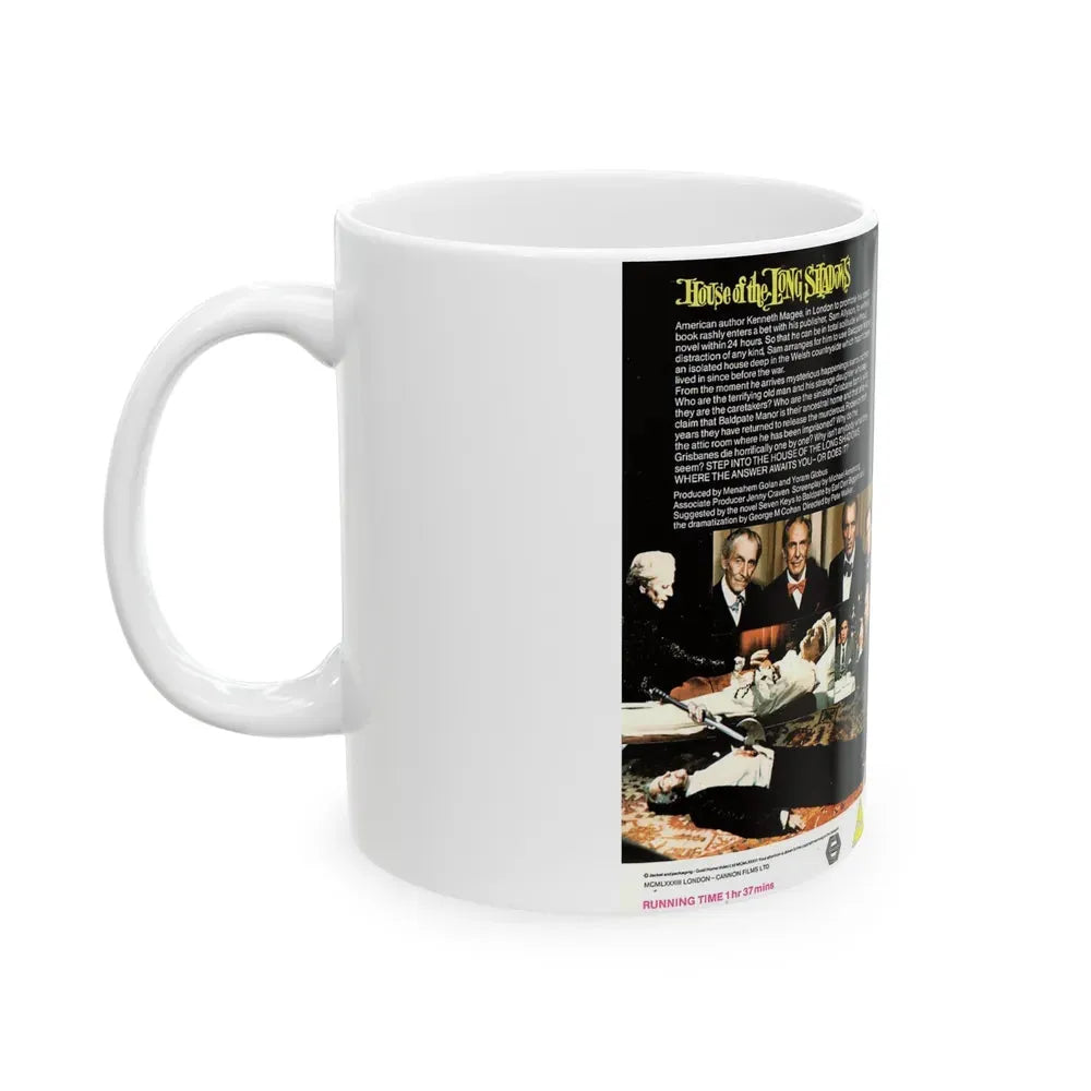 HOUSE OF LONG SHADOWS (VHS COVER) - White Coffee Mug - Go Mug Yourself