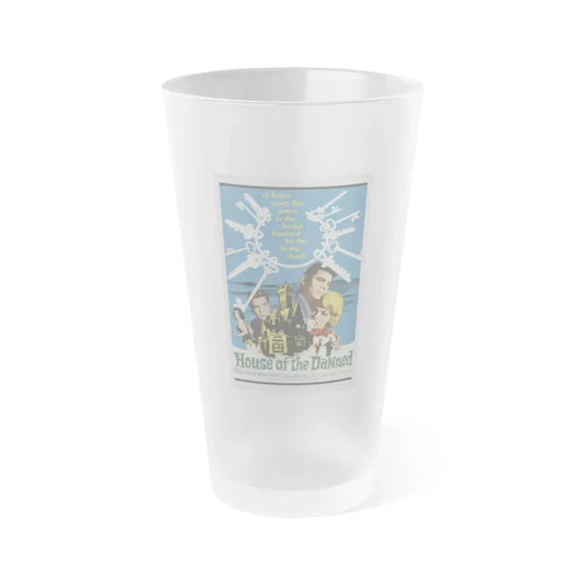 HOUSE OF THE DAMNED 1963 Movie Poster - Frosted Pint Glass 16oz 16oz Frosted - Go Mug Yourself