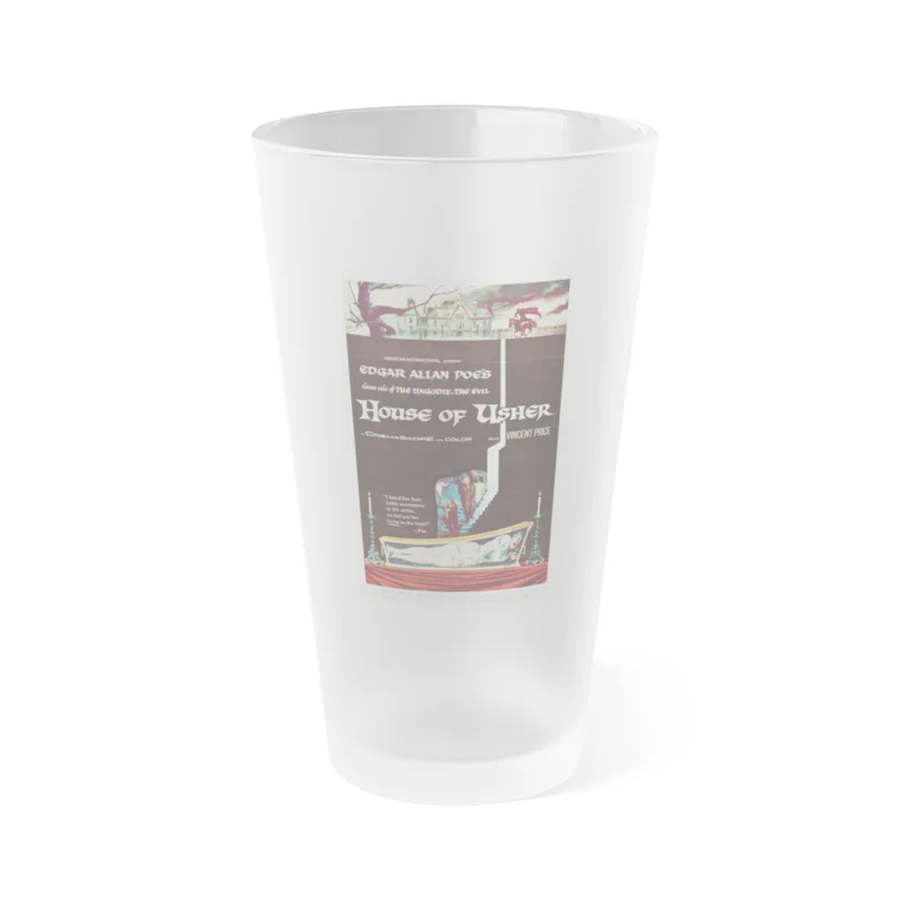 HOUSE OF USHER 1960 Movie Poster - Frosted Pint Glass 16oz-16oz-Frosted-Go Mug Yourself