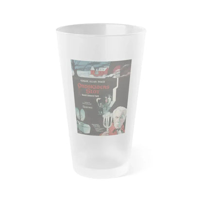 HOUSE OF USHER (DANISH) 1960 Movie Poster - Frosted Pint Glass 16oz 16oz Frosted - Go Mug Yourself