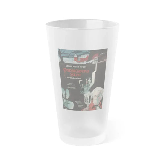 HOUSE OF USHER (DANISH) 1960 Movie Poster - Frosted Pint Glass 16oz 16oz Frosted - Go Mug Yourself