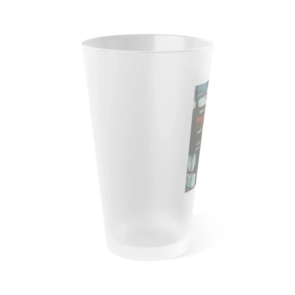 HOUSE OF USHER (DANISH) 1960 Movie Poster - Frosted Pint Glass 16oz - Go Mug Yourself