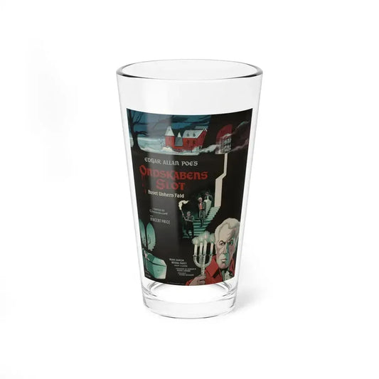 HOUSE OF USHER (DANISH) 1960 Movie Poster - Pint Glass 16oz 16oz - Go Mug Yourself