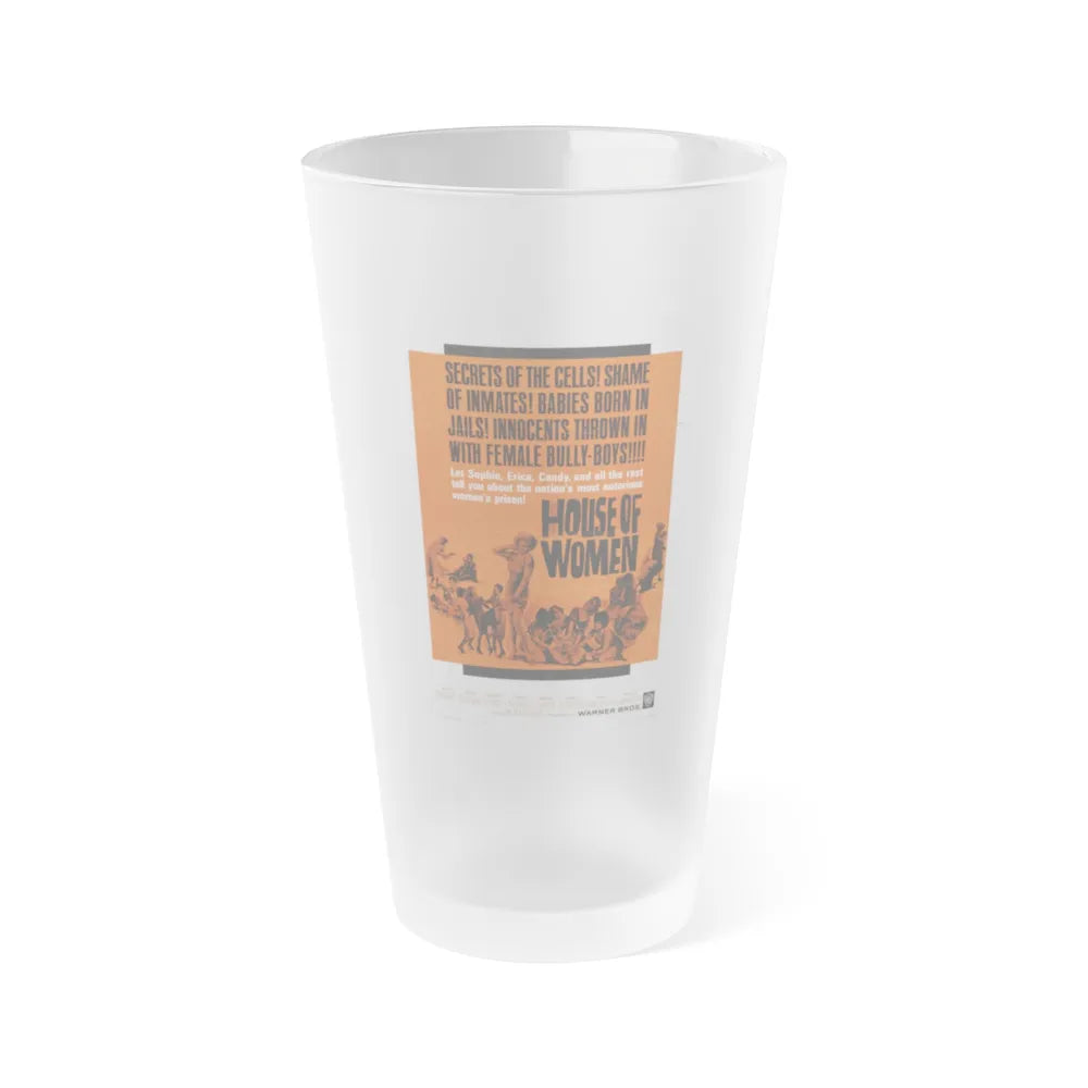 HOUSE OF WOMEN 1962 Movie Poster - Frosted Pint Glass 16oz-16oz-Frosted-Go Mug Yourself