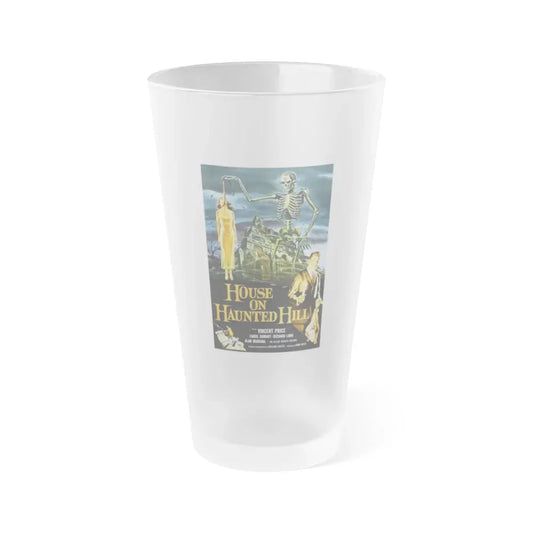 HOUSE ON HAUNTED HILL 1958 Movie Poster - Frosted Pint Glass 16oz 16oz Frosted - Go Mug Yourself