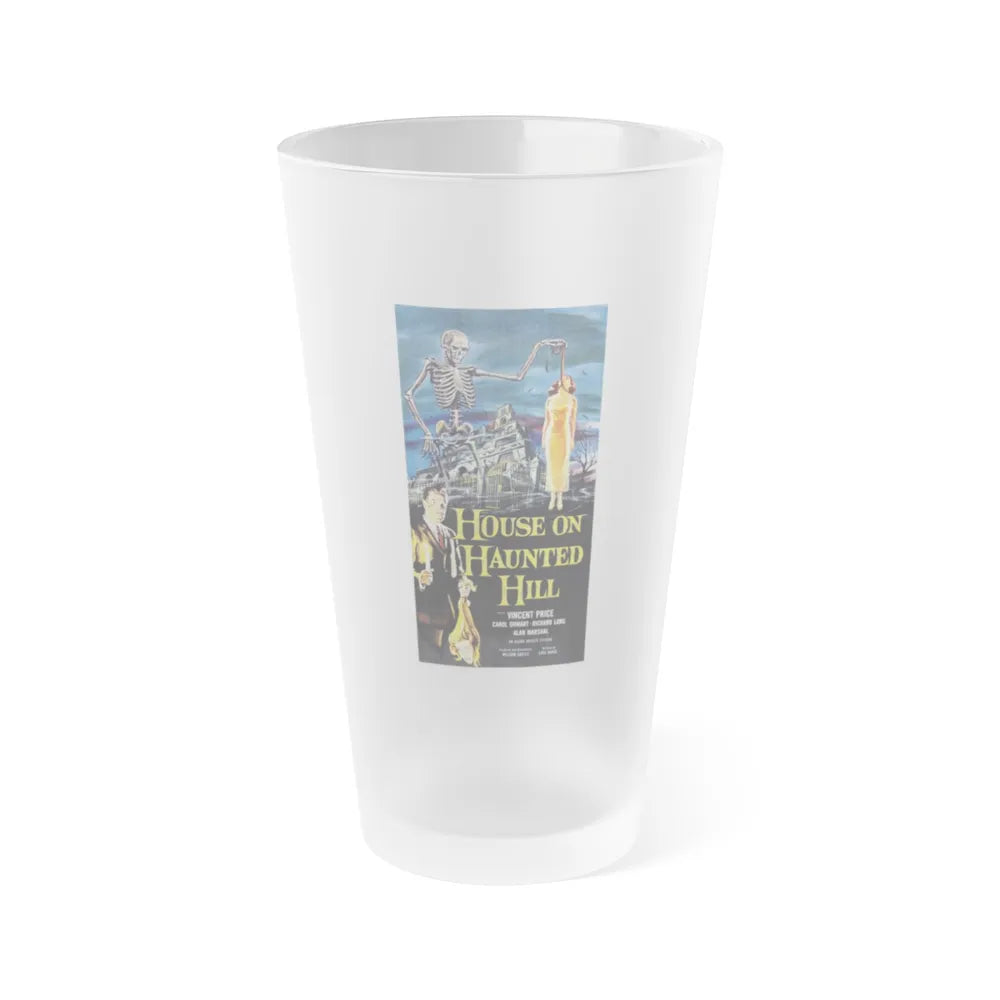 HOUSE ON HAUNTED HILL (2) 1958 Movie Poster - Frosted Pint Glass 16oz-16oz-Frosted-Go Mug Yourself