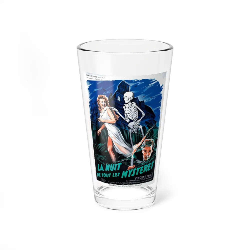 HOUSE ON HAUNTED HILL (FRENCH) 1958 Movie Poster - Pint Glass 16oz-16oz-Go Mug Yourself