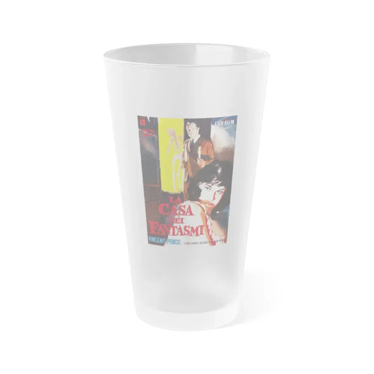 HOUSE ON HAUNTED HILL (ITALIAN) 1958 Movie Poster - Frosted Pint Glass 16oz 16oz Frosted - Go Mug Yourself