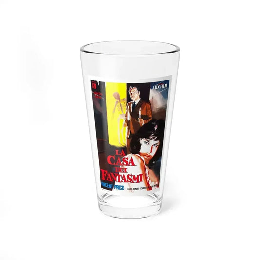 HOUSE ON HAUNTED HILL (ITALIAN) 1958 Movie Poster - Pint Glass 16oz 16oz - Go Mug Yourself