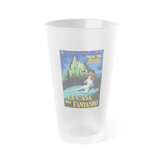 HOUSE ON HAUNTED HILL (ITALIAN) 2 1958 Movie Poster - Frosted Pint Glass 16oz 16oz Frosted - Go Mug Yourself