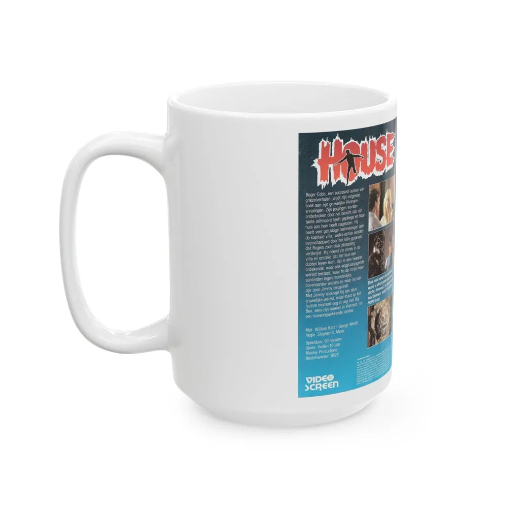 HOUSE VIDEO SCREEN (VHS COVER) - White Coffee Mug-Go Mug Yourself