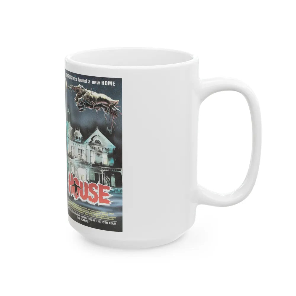 HOUSE VIDEO SCREEN (VHS COVER) - White Coffee Mug-Go Mug Yourself