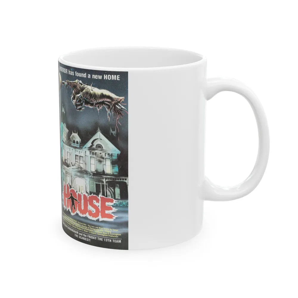 HOUSE VIDEO SCREEN (VHS COVER) - White Coffee Mug-Go Mug Yourself