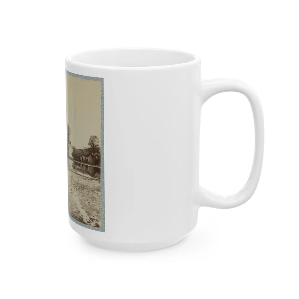 Houses In Flooded Area (U.S. Civil War) White Coffee Mug-Go Mug Yourself