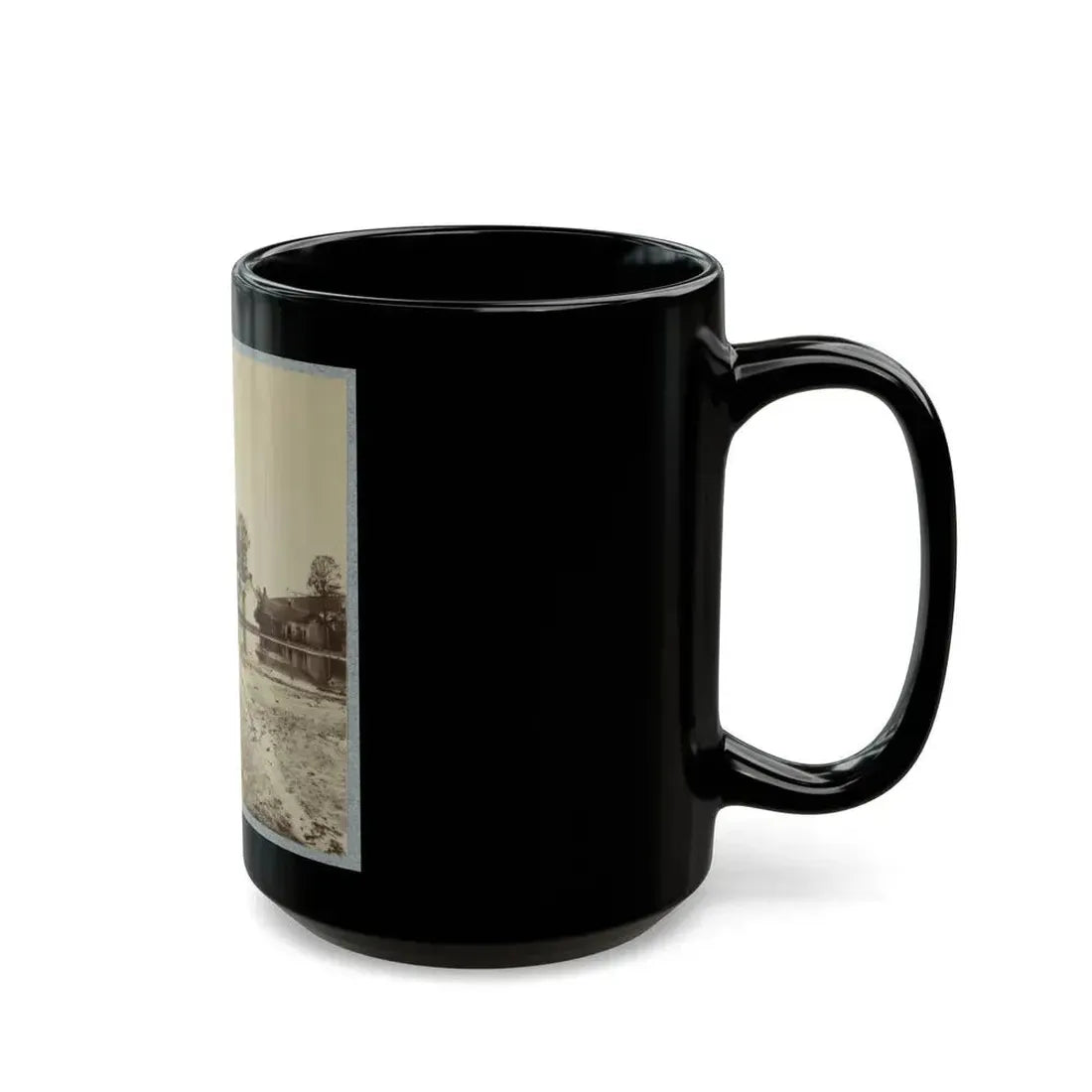 Houses In Flooded Area (U.S. Civil War) Black Coffee Mug - Go Mug Yourself
