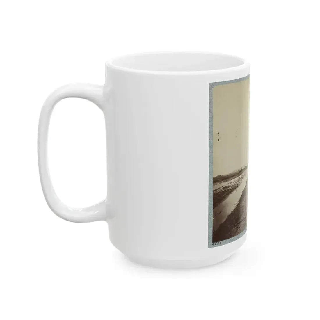 Houses In Flooded Area (U.S. Civil War) White Coffee Mug - Go Mug Yourself