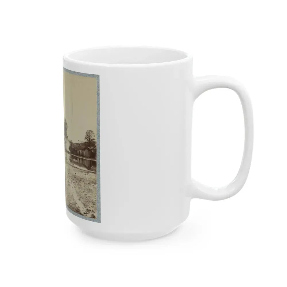 Houses In Flooded Area (U.S. Civil War) White Coffee Mug - Go Mug Yourself