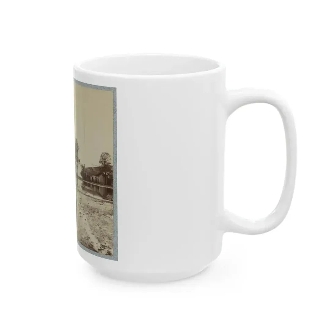 Houses In Flooded Area (U.S. Civil War) White Coffee Mug - Go Mug Yourself