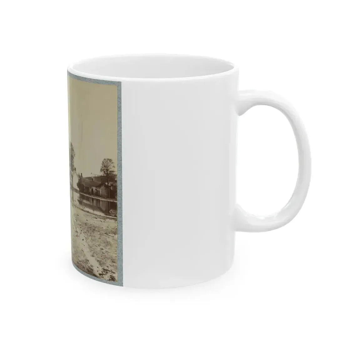 Houses In Flooded Area (U.S. Civil War) White Coffee Mug - Go Mug Yourself