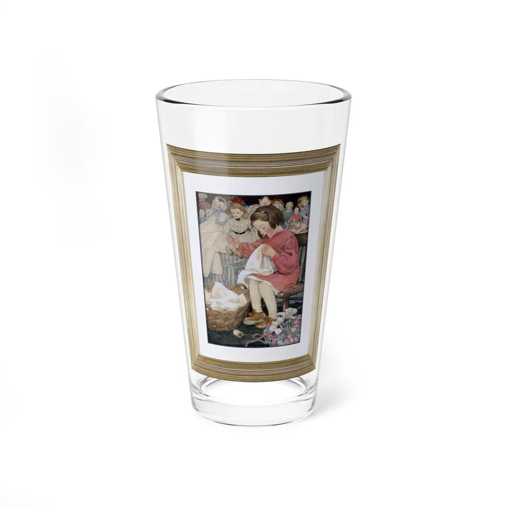 How Doth the Little Busy Bee (Framed) - Pint Glass 16oz-16oz-Go Mug Yourself