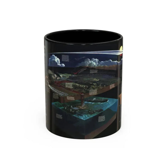 How Man Pollutes His World (1970) (Map) Accent Coffee Mug 11oz Black - Go Mug Yourself