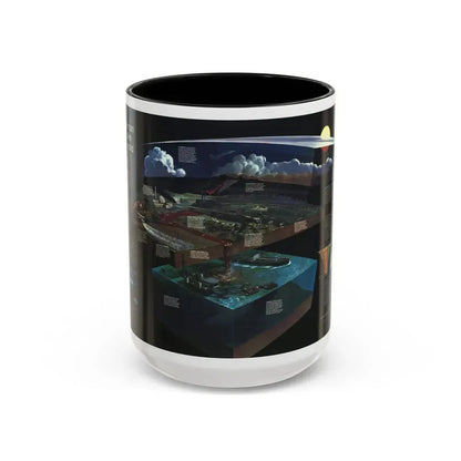 How Man Pollutes His World (1970) (Map) Accent Coffee Mug 15oz Black - Go Mug Yourself