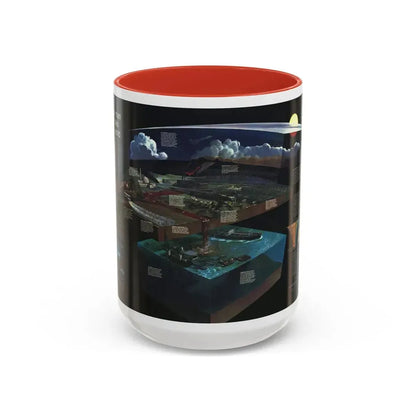 How Man Pollutes His World (1970) (Map) Accent Coffee Mug 15oz Red - Go Mug Yourself