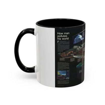 How Man Pollutes His World (1970) (Map) Accent Coffee Mug - Go Mug Yourself