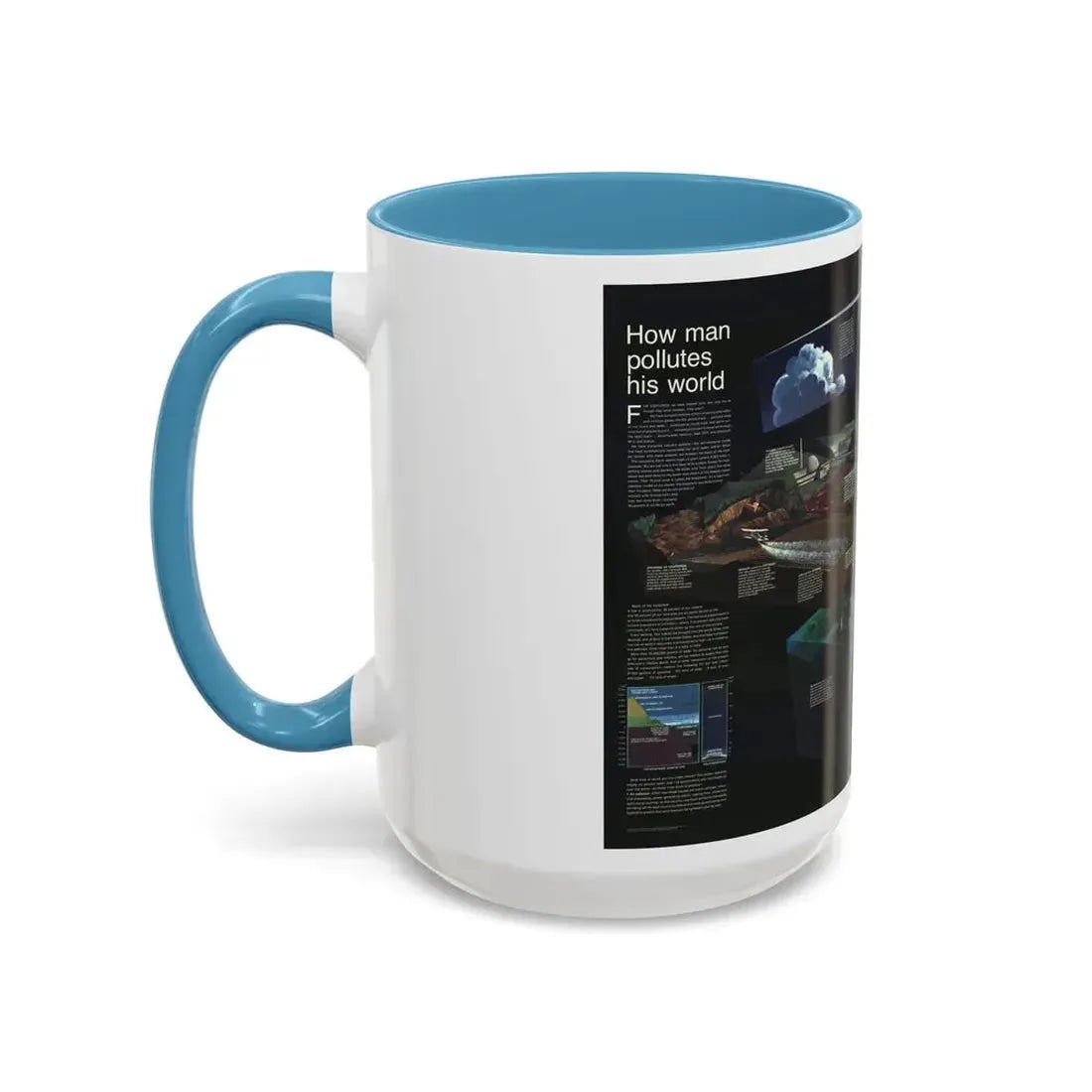 How Man Pollutes His World (1970) (Map) Accent Coffee Mug - Go Mug Yourself