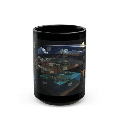 How Man Pollutes His World (1970) (Map) Black Coffee Mug-15oz-Go Mug Yourself