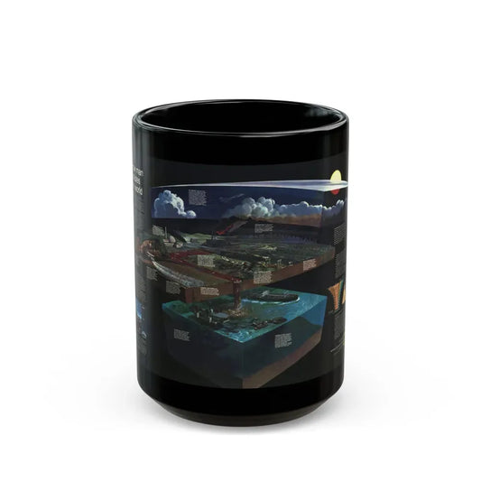 How Man Pollutes His World (1970) (Map) Black Coffee Mug 15oz - Go Mug Yourself