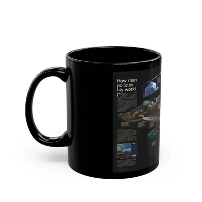 How Man Pollutes His World (1970) (Map) Black Coffee Mug - Go Mug Yourself
