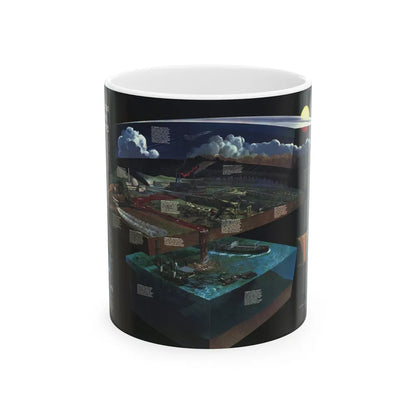 How Man Pollutes His World (1970) (Map) White Coffee Mug-11oz-Go Mug Yourself