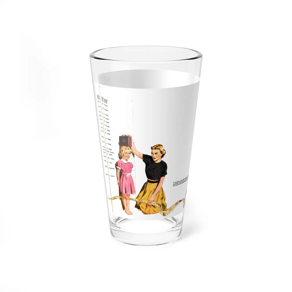 How Tall Your Child Will Grow, Collier's, August 9, 1952 - Pint Glass 16oz-Go Mug Yourself