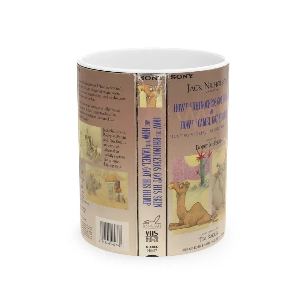 HOW THE RHINOCEROS GOT HIS SKIN AND HOW THE CAMEL GOT HIS HUMP (VHS COVER) - White Coffee Mug 11oz - Go Mug Yourself