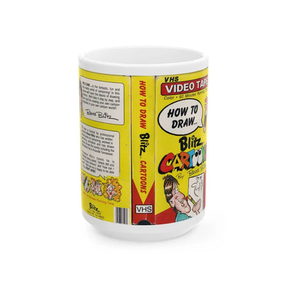 HOW TO DRAW BLITZ CARTOONS (VHS COVER) - White Coffee Mug-15oz-Go Mug Yourself