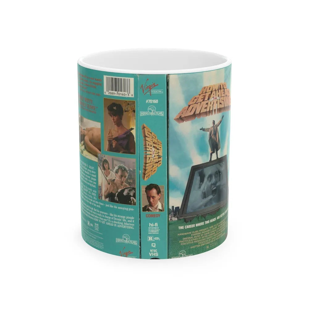 HOW TO GET AHEAD IN ADVERTISING (VHS COVER) - White Coffee Mug-11oz-Go Mug Yourself