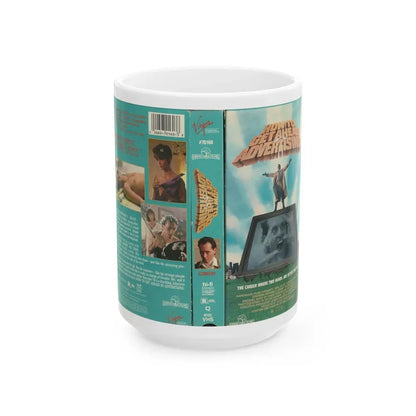 HOW TO GET AHEAD IN ADVERTISING (VHS COVER) - White Coffee Mug 15oz - Go Mug Yourself