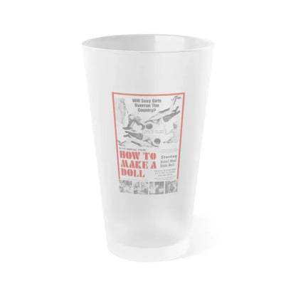 HOW TO MAKE A DOLL 1968 Movie Poster - Frosted Pint Glass 16oz 16oz Frosted - Go Mug Yourself