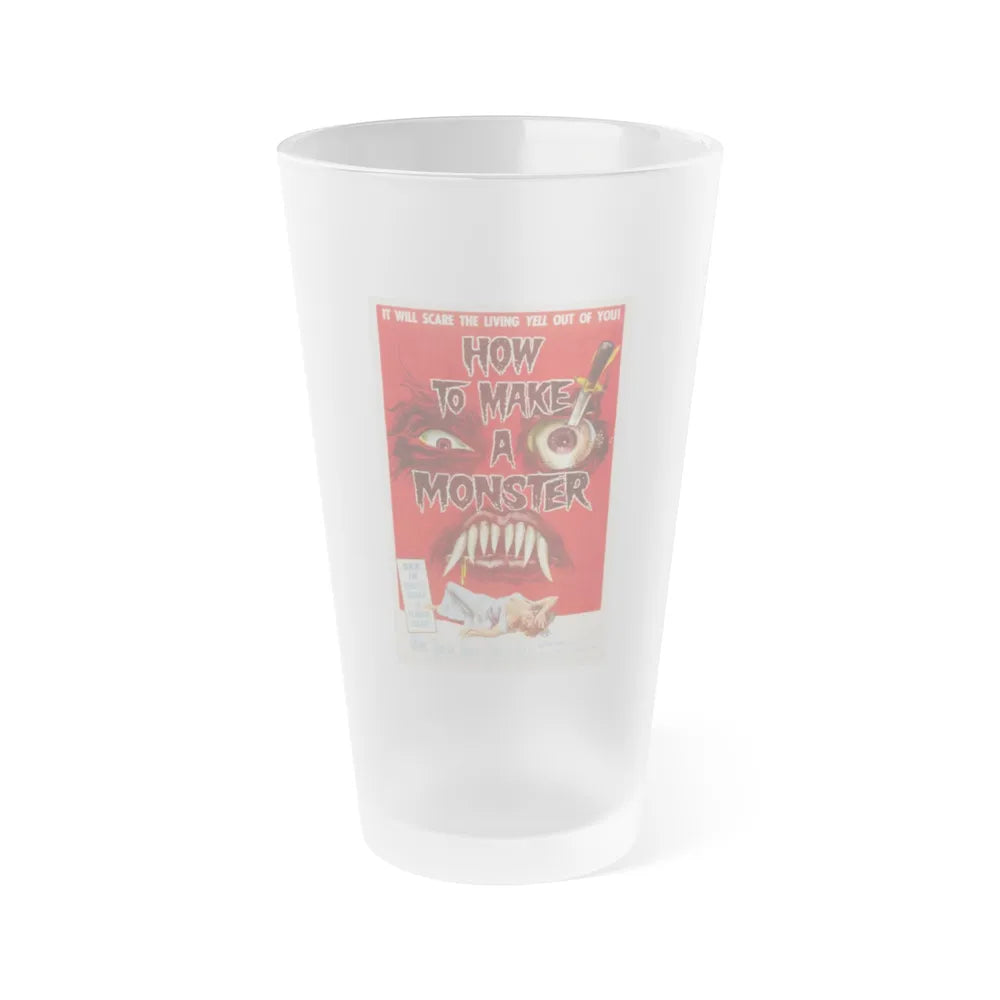 HOW TO MAKE A MONSTER 1958 Movie Poster - Frosted Pint Glass 16oz-16oz-Frosted-Go Mug Yourself