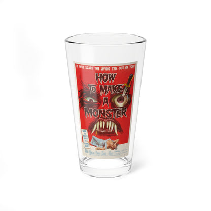 HOW TO MAKE A MONSTER 1958 Movie Poster - Pint Glass 16oz-16oz-Go Mug Yourself