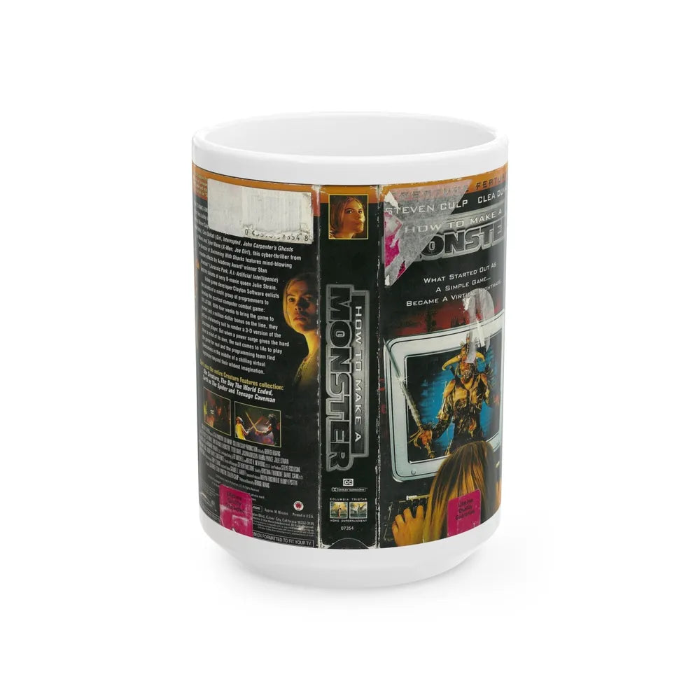 HOW TO MAKE A MONSTER (VHS COVER) - White Coffee Mug-15oz-Go Mug Yourself