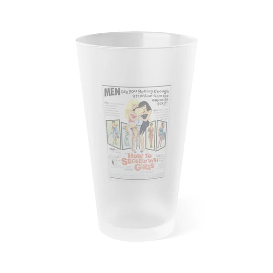 HOW TO SUCCEED WITH GIRLS 1964 Movie Poster - Frosted Pint Glass 16oz-16oz-Frosted-Go Mug Yourself